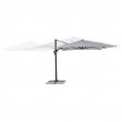 OMBRELLONE BRACCIO VEGA 3X3 ANTRACITE TELO GRIGIO CHIARO