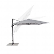 OMBRELLONE BRACCIO VEGA 3X3 ANTRACITE TELO GRIGIO CHIARO