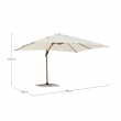 OMBRELLONE BRACCIO ORION MT 3X4 PALO EFFETTO LEGNO TELO BEIGE