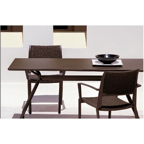 Poltrona Open Wicker Marrone