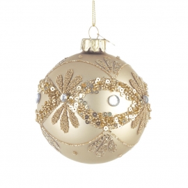 SFERA GARISH IN VETRO CHAMPAGNE DUE MISURE