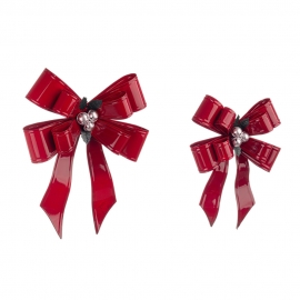 DECORAZIONE FIOCCO ALBERTE ROSSO DUE MISURE