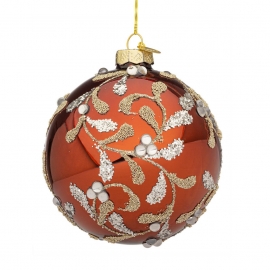 SFERA FLORET IN VETRO MARRONE DUE MISURE
