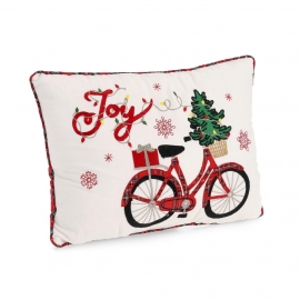 CUSCINO SWEETEN BICI BIANCO ROSSO CM 45X33