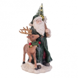 DECORAZIONE BABBO TYSON VERDE RENNA CON LED