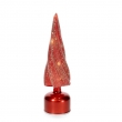 DECORAZIONE PINO KARYN ROTANTE CM 30H ROSSO
