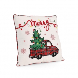 CUSCINO SWEETEN PICK-UP BIANCO ROSSO CM 45X45