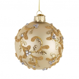 SFERA FLORET IN VETRO CHAMPAGNE DUE MISURE