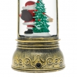 DECORAZIONE LANTERNA CILINDRICA BRUNITA GLITTER CM 24H
