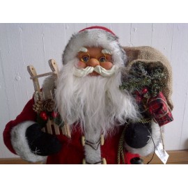 Babbo Natale cm 60 h panno rosso