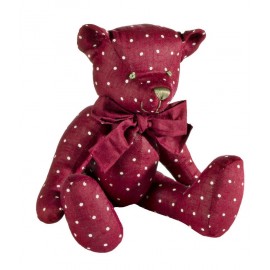 Pupazzo Teddy Bear Coccola Rosso Pois Piccolo
