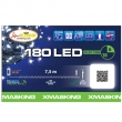 Catena TL 180 LED BIANCO Timer 6-18 ore a Batteria Esterno ed interno con giochi luce